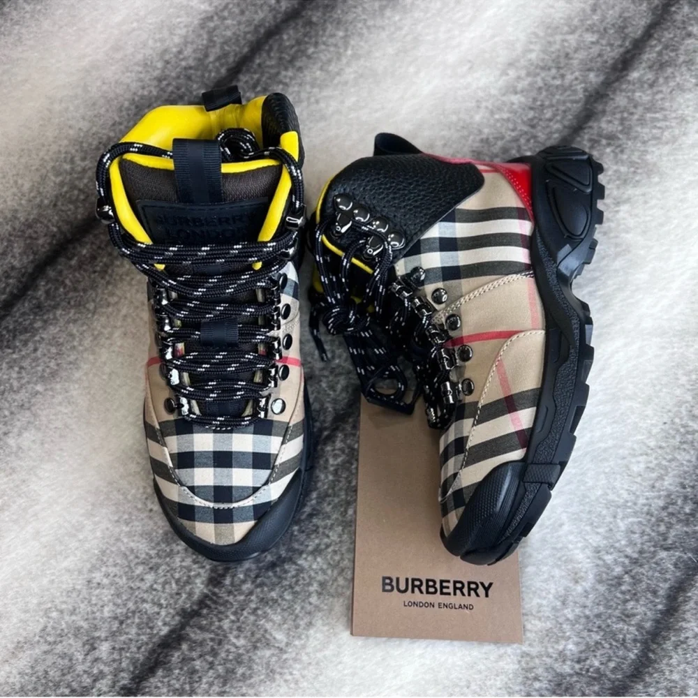 Burberry Vintage Check Logo Tor Hiking Boots